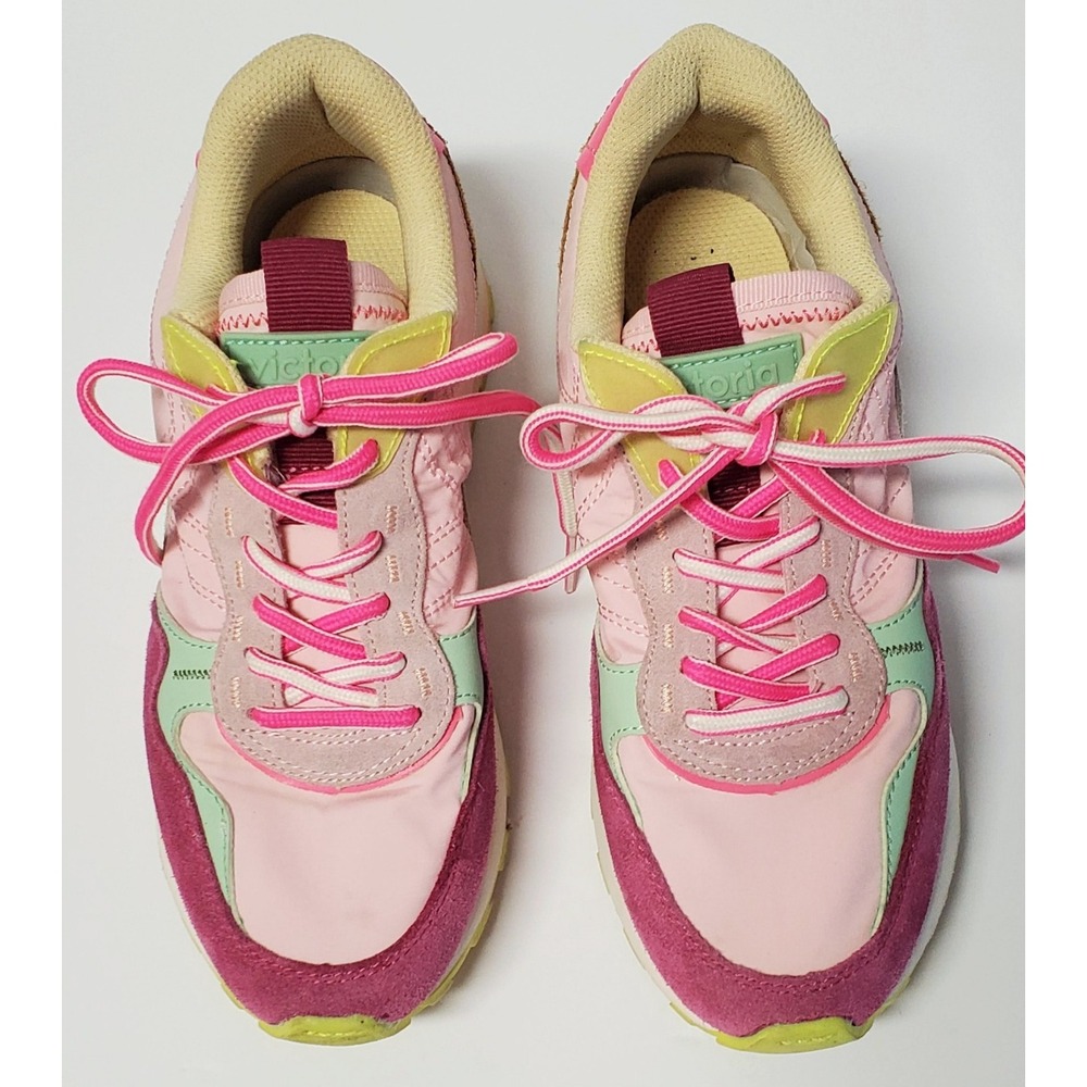 Victoria Sneakers 38/US7 Luna Multi Trainer Pink Calzados Victoria Tennis Shoes - Picture 8 of 16